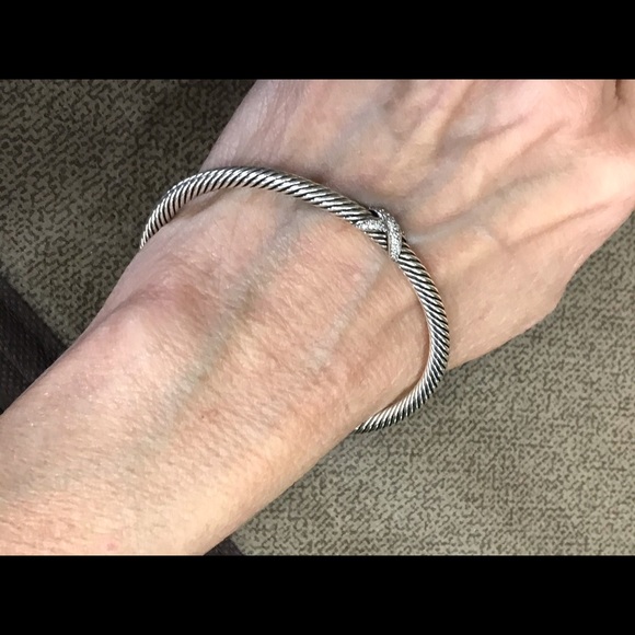 David Yurman X Bracelet with diamonds - Picture 4 of 5